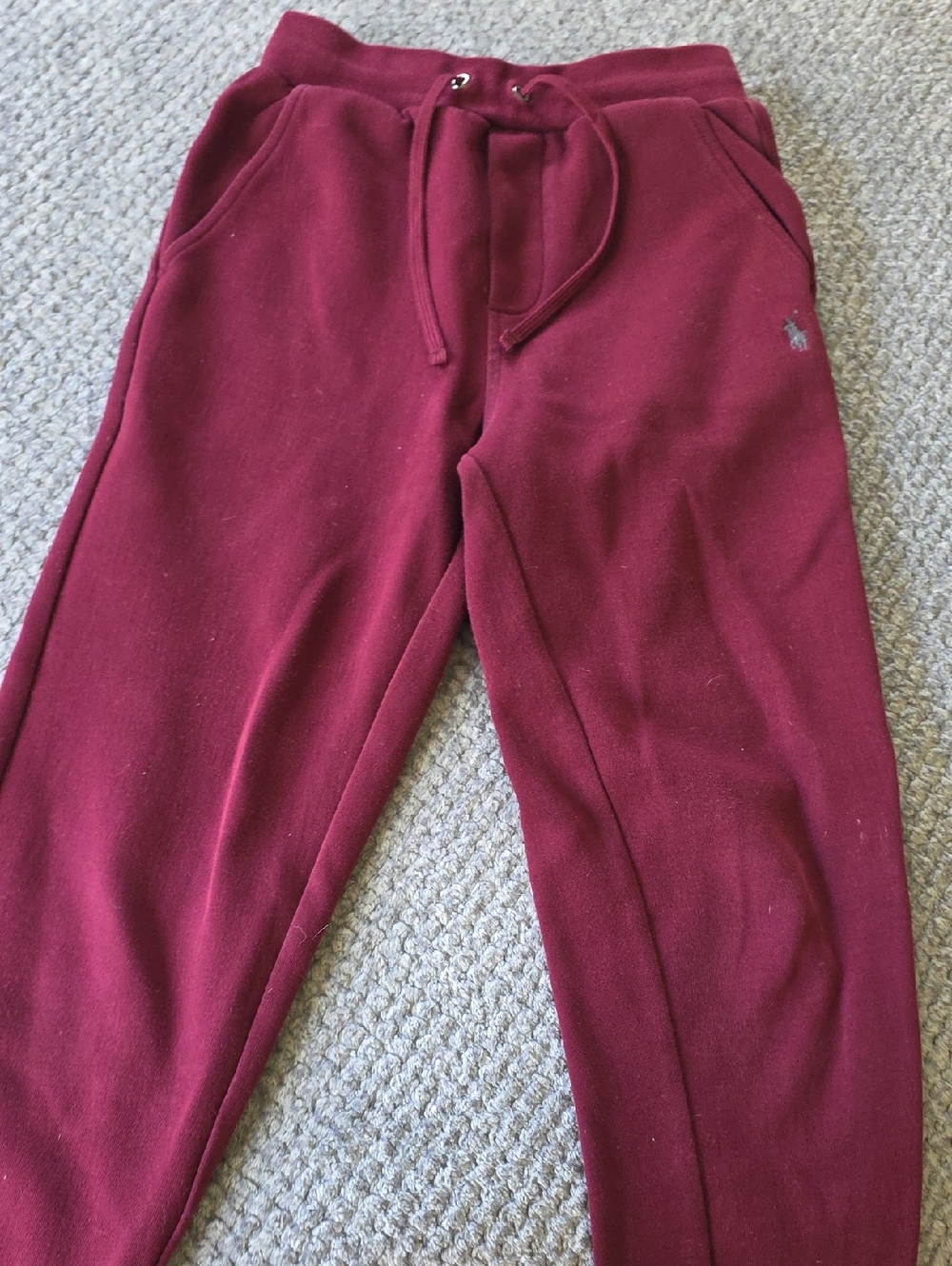 Ralph Lauren Kids Burgundy Fleece Jogger Pants